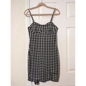 Black and White Gingham Mini Dress